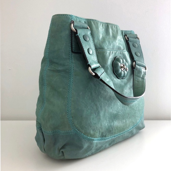 Juicy Couture Handbags - Juicy Couture Teal Leather Tote